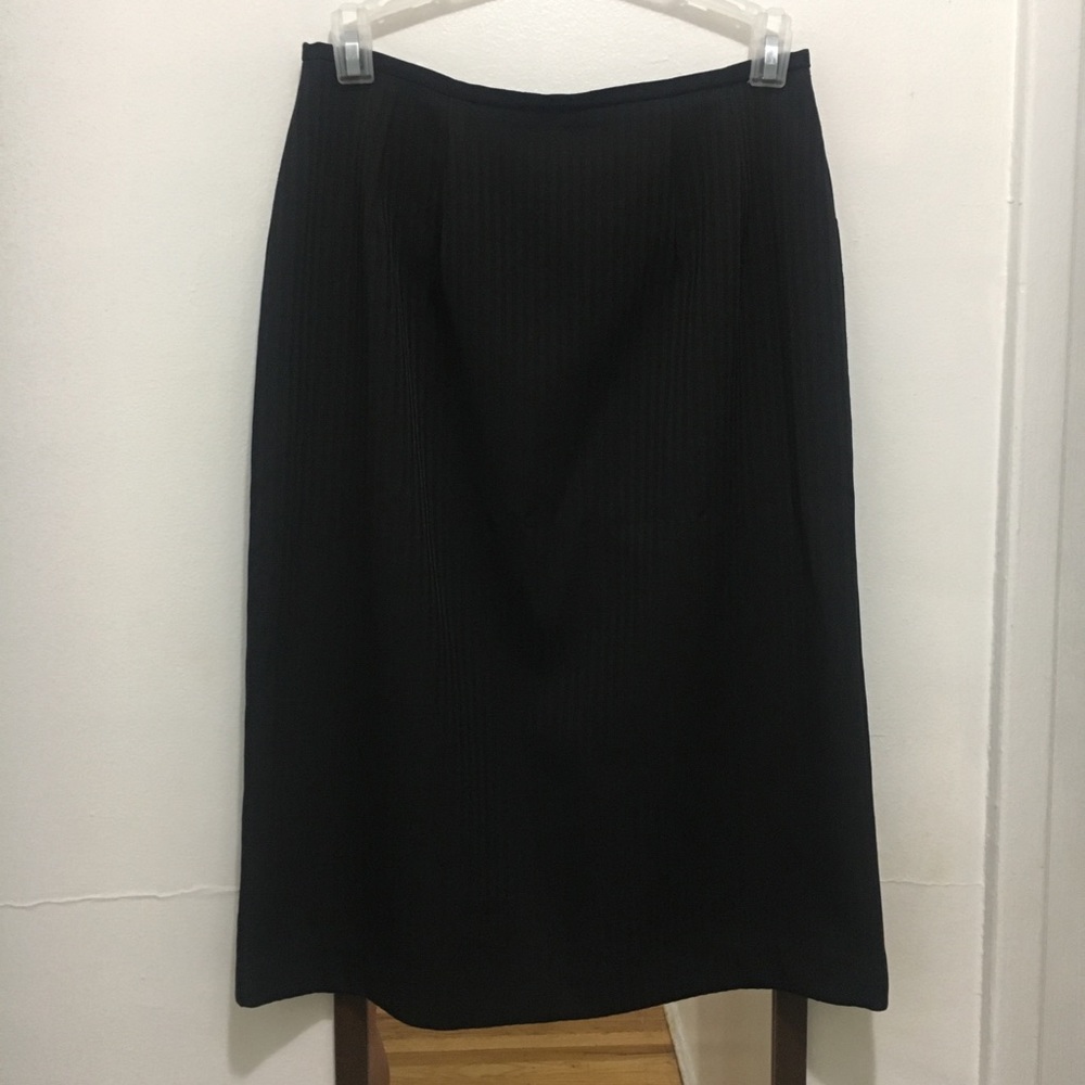Vintage High Waisted Black Striped Skirt - Picture 2 of 7